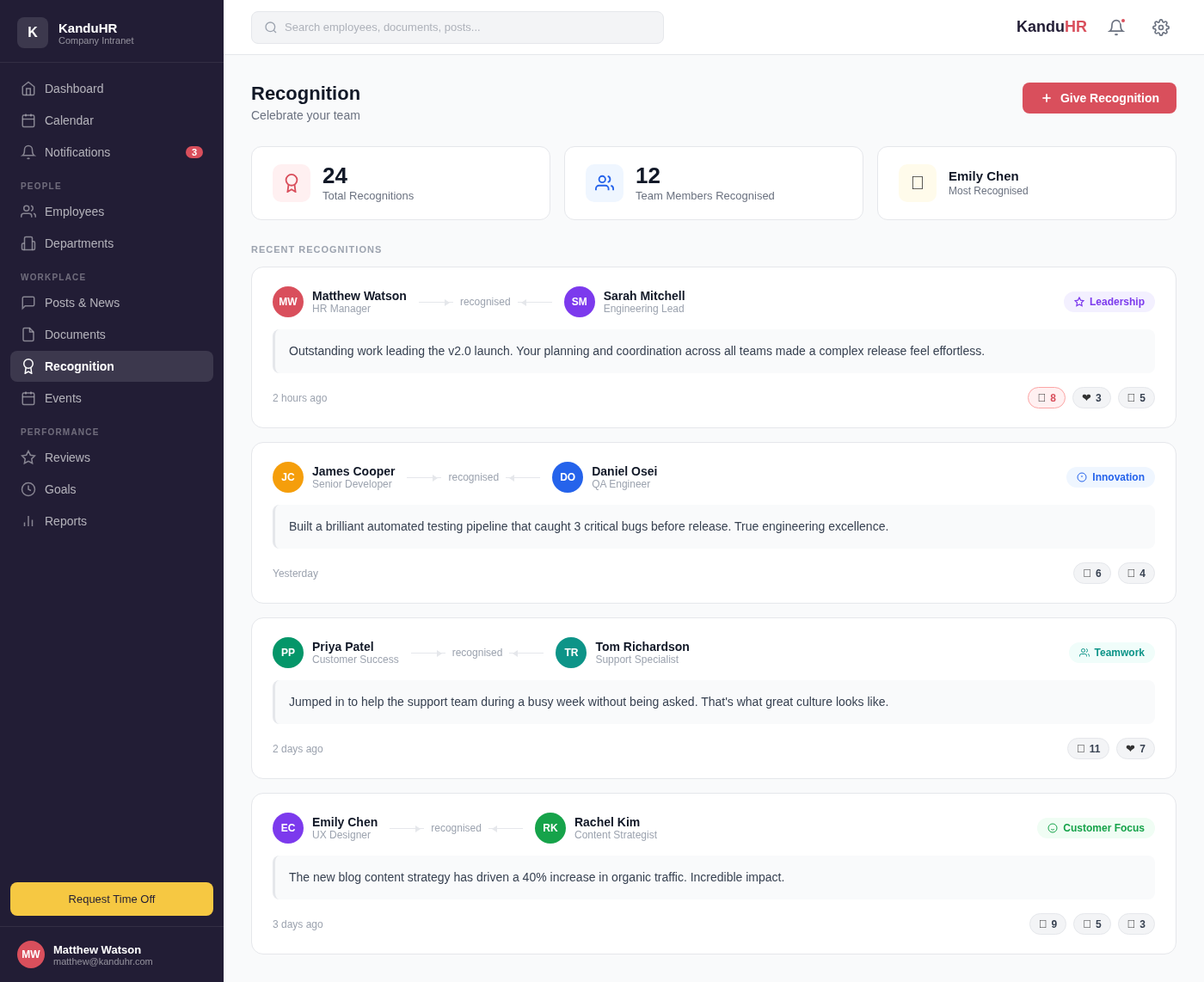 KanduHR Recognition Demo